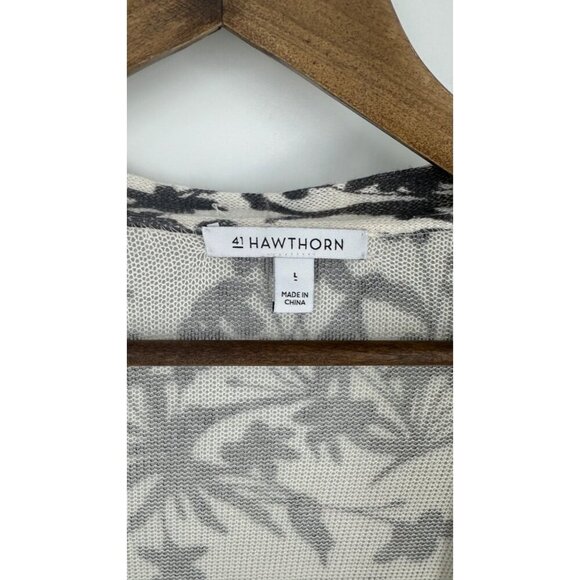 41 Hawthorne Lightweight Open Front Long Sleeve Cardigan Size L - Picture 5 of 7